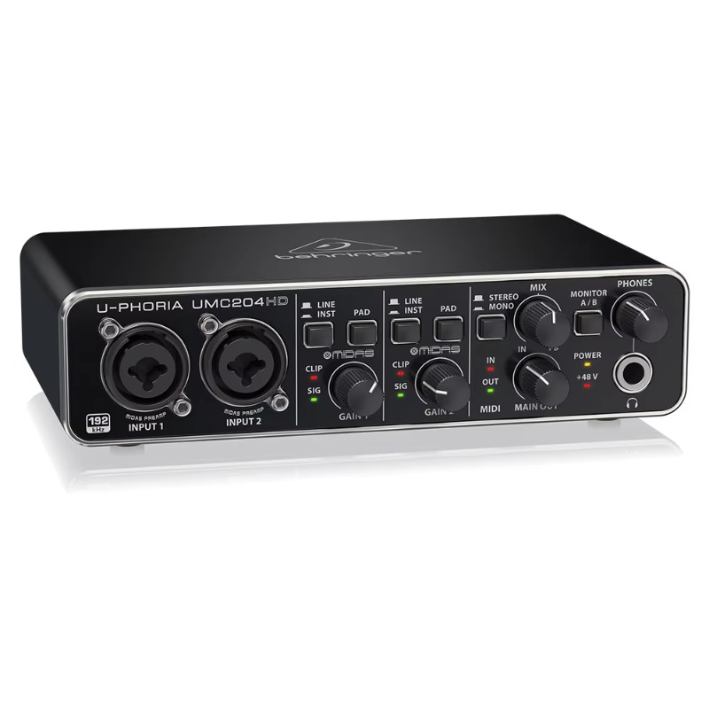 Audio Interface Usb - Аудиоинтерфейс Behringer UMC204HD 2 входа/4 выхода