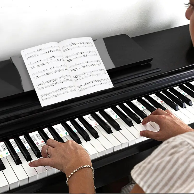 Keyboard Piano 61 Key - Силиконовые наклейки для клавиш пианино Miwayer,
