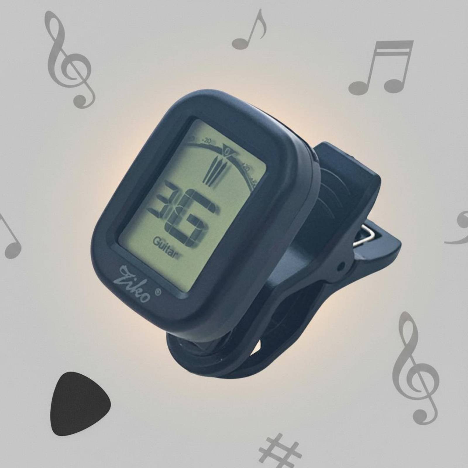 Guitar Tuner Clip - Хроматический тюнер с защелкивающимся креплением, легко