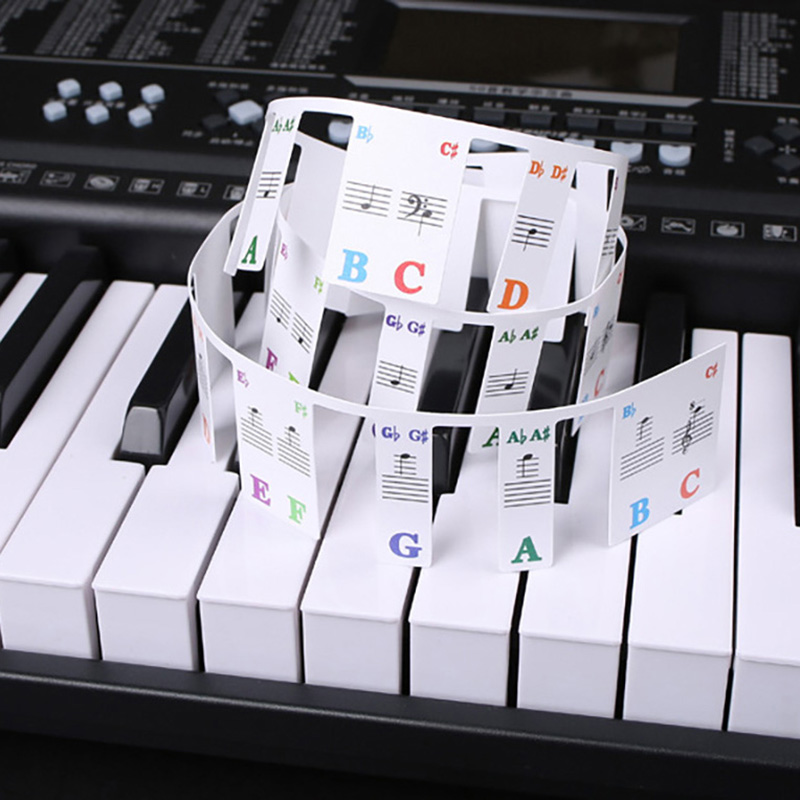 Keyboard Piano 61 Key - Наклейки на клавиатуру фортепиано, 88/61, съемные