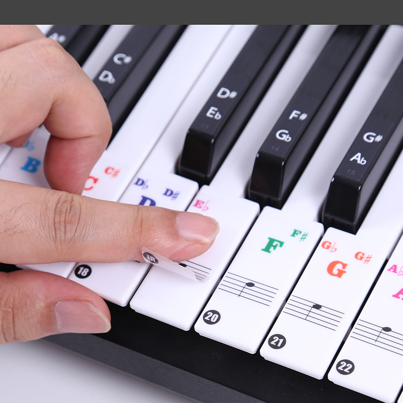 Keyboard Piano 61 Key - Прозрачные наклейки на клавиатуру пианино 49/54/61/88