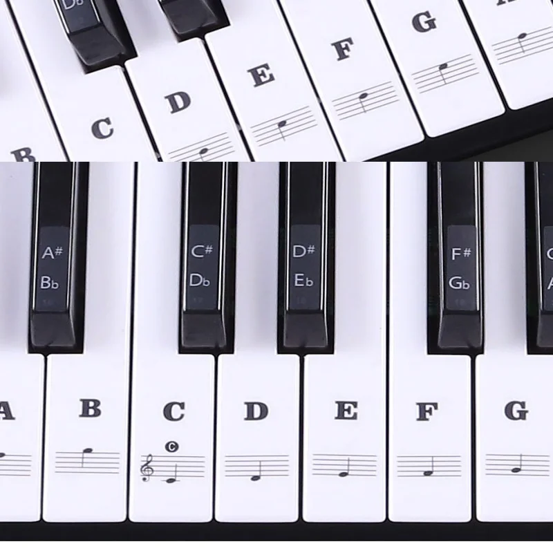 Keyboard Piano 61 Key - 1 шт. наклейки для обучения фортепиано