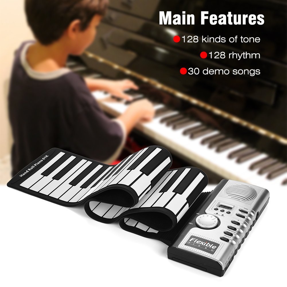Портативная Мягкая силиконовая – обзор и цена Keyboard Piano 61 Key