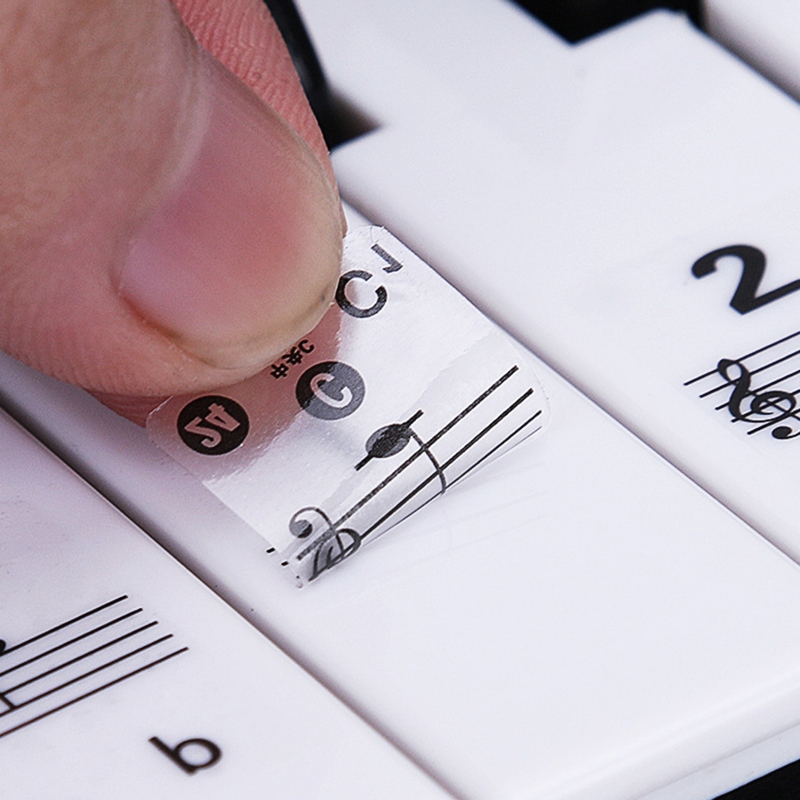 Прозрачные съемные наклейки на – обзор и цена Keyboard Piano 61 Key
