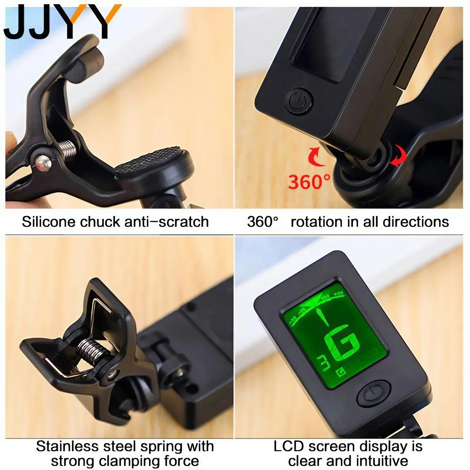Черно-белый LCD-тюнер Stonego  – обзор и цена Guitar Tuner Clip
