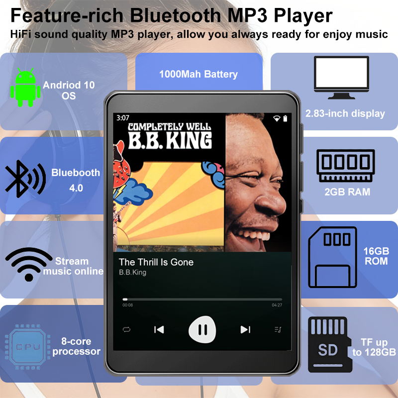 WiFi MP3-плеер Android 10, онл – обзор и цена Audio Music To Download